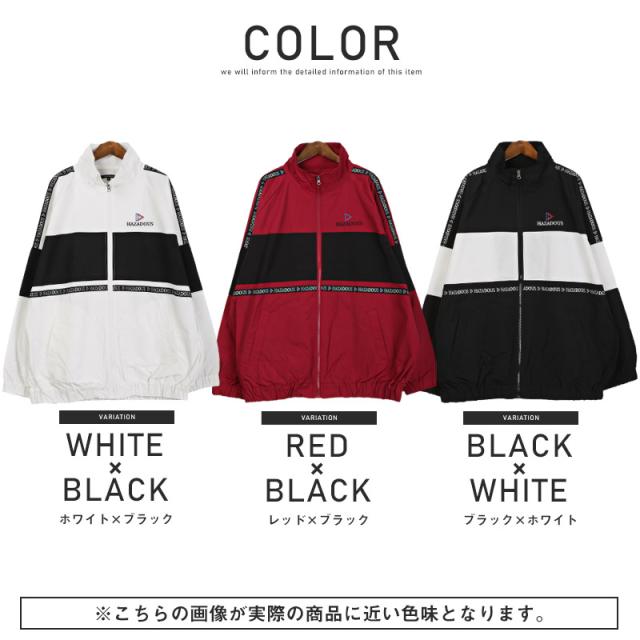 スタンドジャケットメンズレディースナイロンロゴ刺繍ビッグシルエット【ナイロンスタンドジャケット】アウタースタンドカラーウィンドブレーカー大きめ軽量ロゴテープカジュアルスポーツビター系BITTER 13