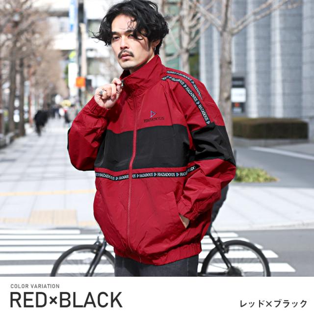 スタンドジャケットメンズレディースナイロンロゴ刺繍ビッグシルエット【ナイロンスタンドジャケット】アウタースタンドカラーウィンドブレーカー大きめ軽量ロゴテープカジュアルスポーツビター系BITTER 3