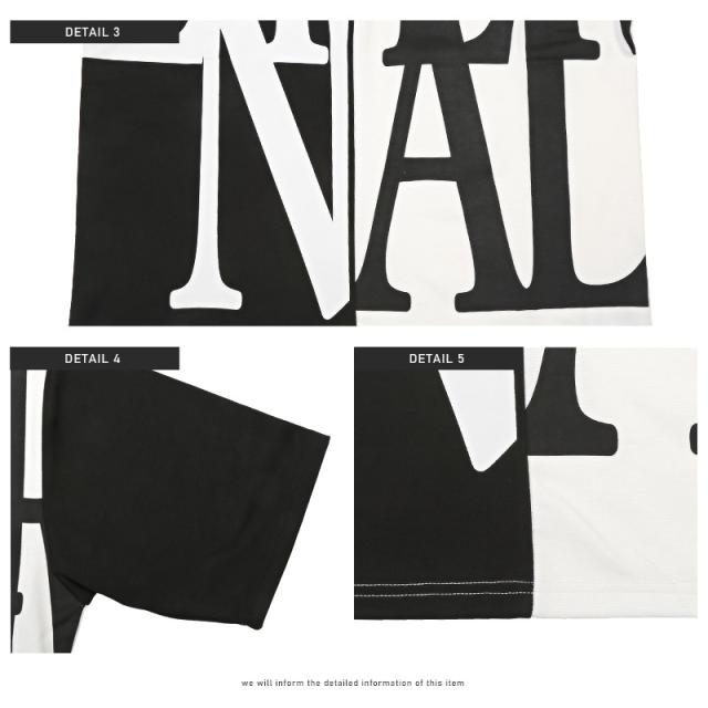 Tシャツ メンズ 半袖 ビッグロゴ プリント バイカラー メンズTシャツ 半袖Tシャツ カットソー クルーネック ロゴプリント 英字 ホワイト ブラック カジュアル ストリート 韓国 春夏 aa-2582 10