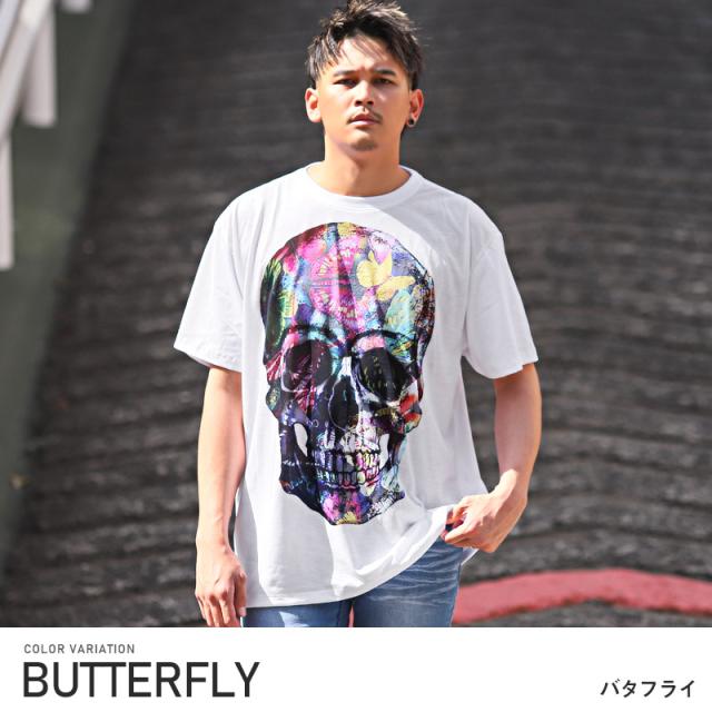 Tシャツ メンズ 半袖 ビッグシルエット グラフィック スカル パイナップル フラワー ギャラクシー メンズTシャツ 半袖Tシャツ クルーネック ホワイト ブラック ゆったり 春夏 ストリート 韓国 aa-2618 4