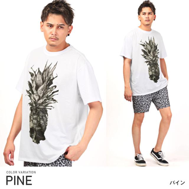 Tシャツ メンズ 半袖 ビッグシルエット グラフィック スカル パイナップル フラワー ギャラクシー メンズTシャツ 半袖Tシャツ クルーネック ホワイト ブラック ゆったり 春夏 ストリート 韓国 aa-2618 10