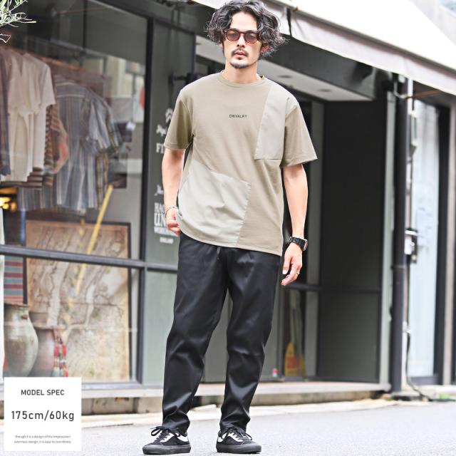 Tシャツメンズ半袖メンズTシャツ半袖Tシャツロゴ切替切り替え接触冷感冷感涼しいクールリサイクル素材エコ再生ポリエステルSDGs異素材シンプルカジュアルラフストリートきれいめaa-2651 4