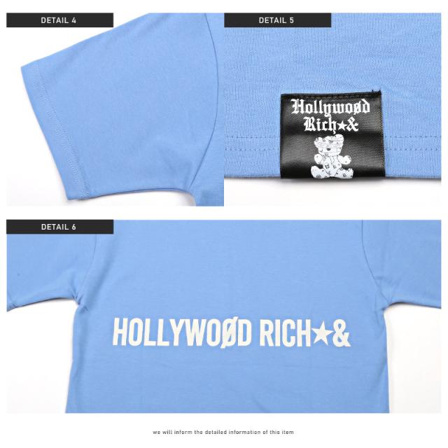 Tシャツ メンズ 半袖  テディベア ロゴ ラインストーン カットソー プリント クマ バックプリント 綿 クルーネック カジュアル ストリート ビター 春 夏 11