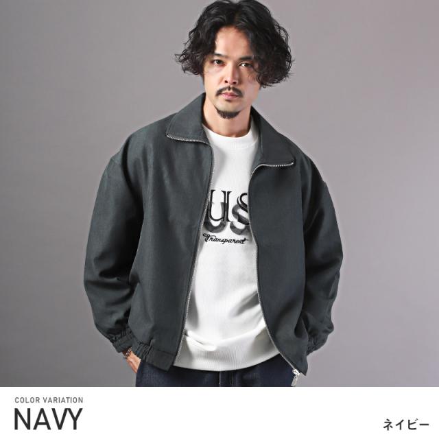 トラックジャケット メンズ ブルゾン ビッグシルエット フルジップ スタンドジャケット メンズジャケット アウター 無地 カーキ ネイビー ブラック ゆったり カジュアル ストリート 韓国 aa-2692 8