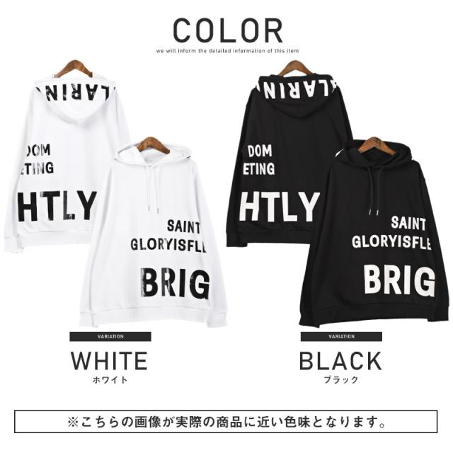 パーカーメンズプルパーカーロゴプリントビッグシルエットメンズパーカーフードフーディートップスビッグロゴ光沢レディースストリート韓国系ユニセックス秋冬ビター系ラフaa-2716 12