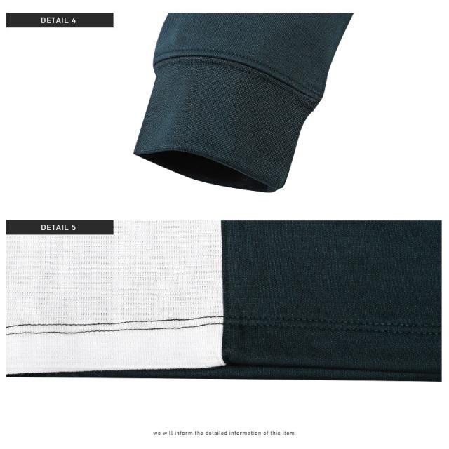 ロンT メンズ 長袖 Tシャツ 異素材 切替 ブロック 切替 カットソー トップス ポンチ リサイクル素材 エコ 再生ポリエステル クルーネック カジュアル 韓国 12