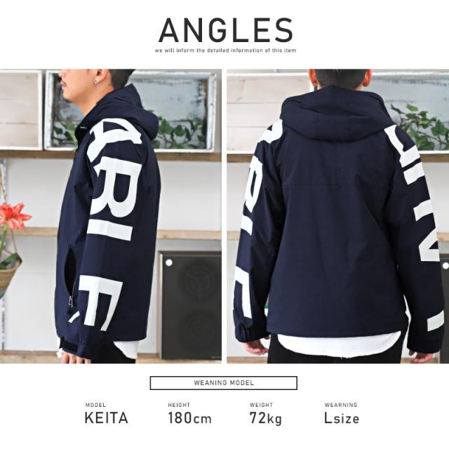 マウンテンパーカー・メンズ・ジャケット・マンパー・袖ロゴ・ストレッチ・アウター・ビッグパーカー・ビッグロゴ・ハイネック・防風・撥水・アウトドア・スポカジ 11