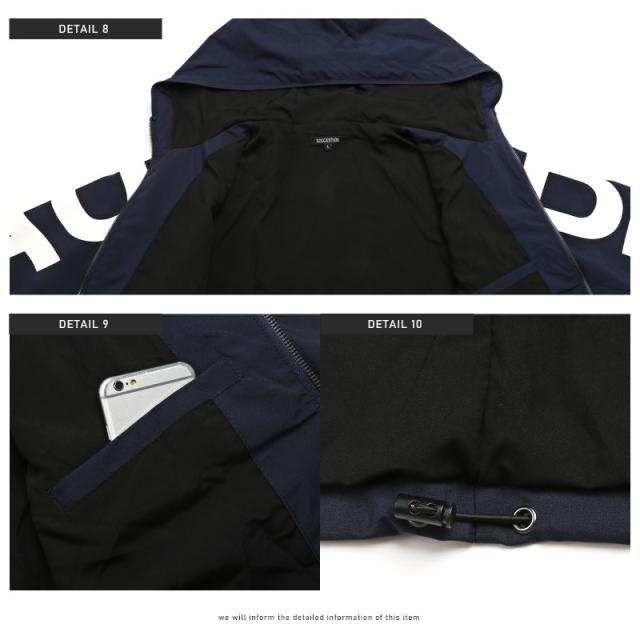 マウンテンパーカー・メンズ・ジャケット・マンパー・袖ロゴ・ストレッチ・アウター・ビッグパーカー・ビッグロゴ・ハイネック・防風・撥水・アウトドア・スポカジ 14