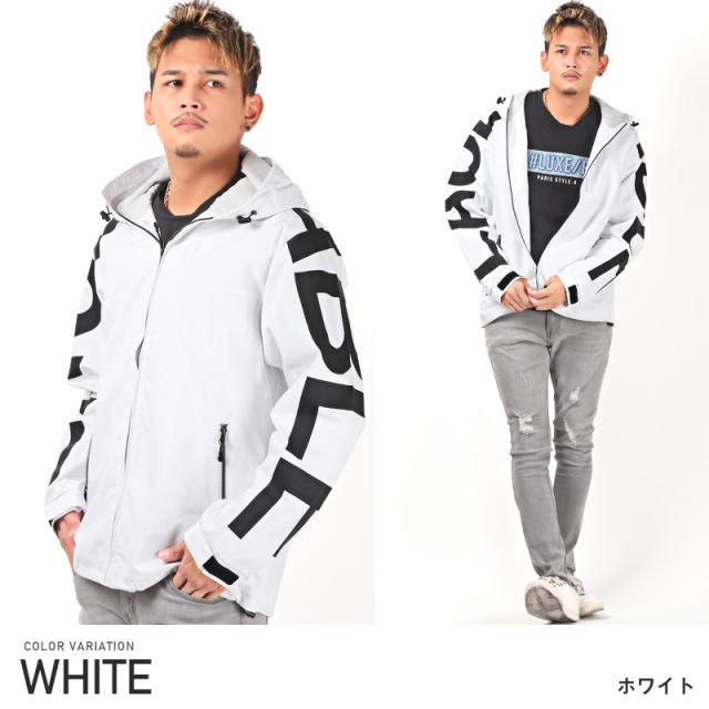 マウンテンパーカー・メンズ・ジャケット・マンパー・袖ロゴ・ストレッチ・アウター・ビッグパーカー・ビッグロゴ・ハイネック・防風・撥水・アウトドア・スポカジ 10