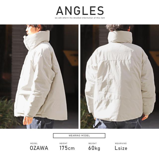 中綿ジャケット・メンズ・ブルゾン・フェイクダウン・ビッグシルエット・ハイネック・スタンドネック・メンズジャケット・ハーフジャケット・アウター 9