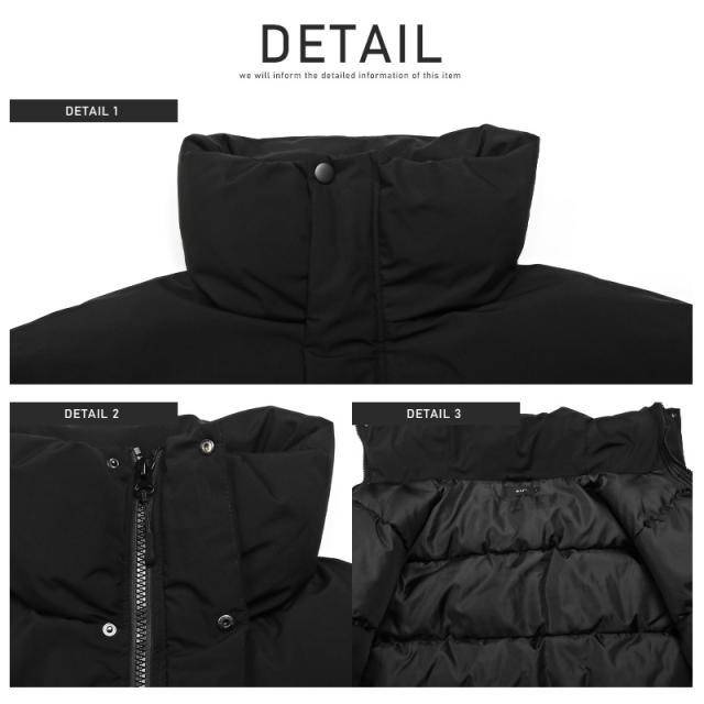 中綿ジャケット・メンズ・ブルゾン・フェイクダウン・ビッグシルエット・ハイネック・スタンドネック・メンズジャケット・ハーフジャケット・アウター 10