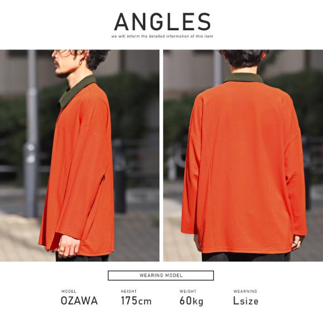 ロンT メンズ 長袖 Tシャツ ハーフジップ 切替 バイカラー カットソー トップス ドロップショルダー 配色 無地 モード 上品 ストリート 韓国 ユニセックス 10