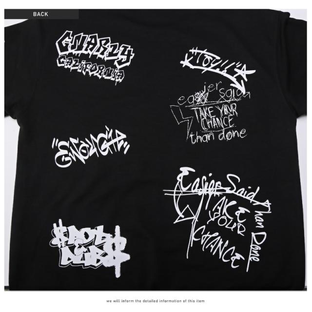 トレーナー・メンズ・スウェット・グラフィティ・落書き・プリント・ロゴ・総柄・メンズトレーナー・スエット・長袖・クルーネック・ホワイト・ブラック・イエロー 14