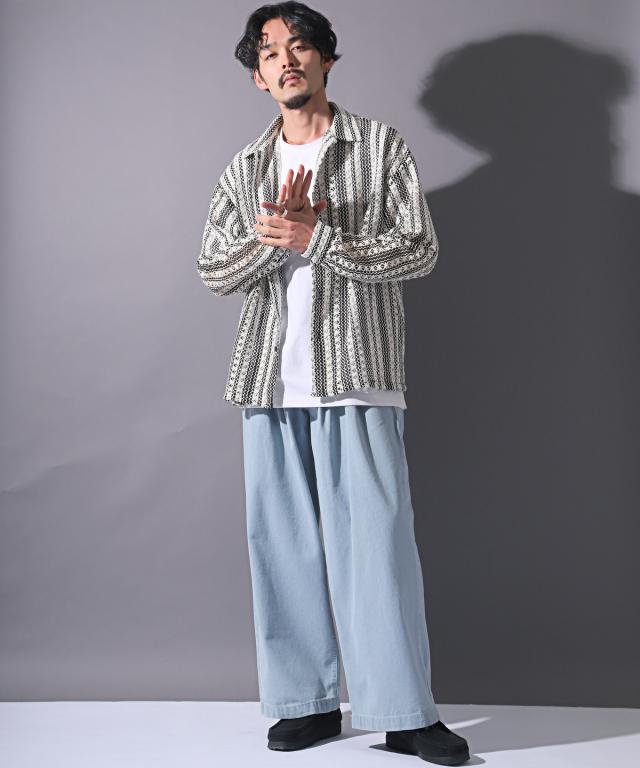 長袖シャツ・メンズ・レディース・レース・ビッグシルエット・ブラウス・ルーズ・レースシャツ・レース編み・バルーンスリーブ・トップス・オーバーサイズ 6