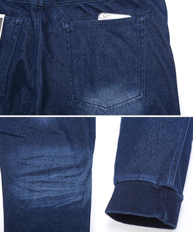 ジョガーパンツ メンズ イージーパンツ カットデニム ストレッチ リブパンツ デニム 伸縮性 細身 タイト カジュアル スポーティ ルームウェア 11