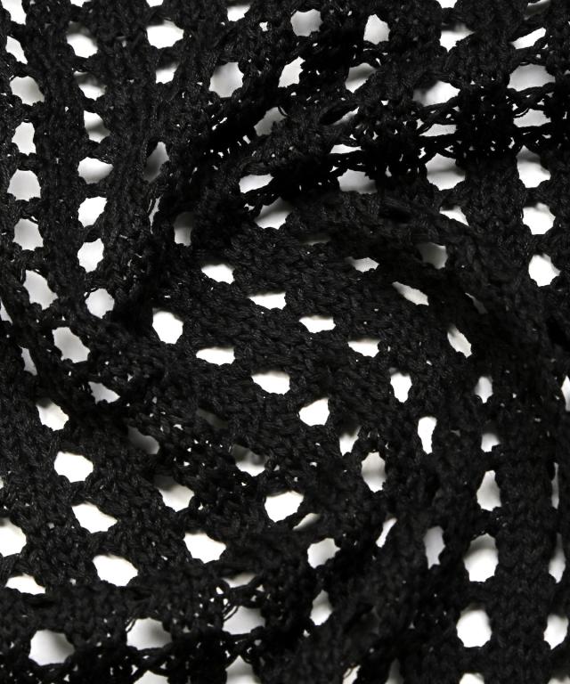 カーディガン メンズ メッシュ オーバーサイズ 無地 ブラック ニット カーデ 羽織り 透け感 7G ミドルゲージ シンプル キレイめ ユニセックス 11