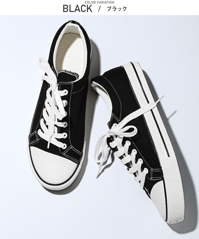 スニーカー メンズ 靴 シューズ ローカット キャンバス レースアップ サイドレース シンプル カジュアル フットウェア スポーティ 通勤 通学 6