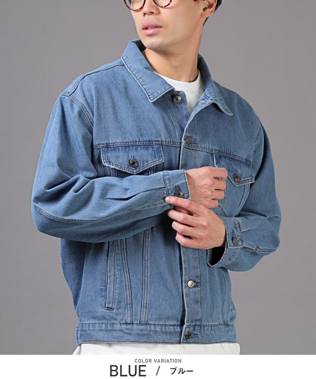 送料無料・ユーズド加工デニムジャケット・ジージャン・ライトアウター・オーバーサイズ・ルーズ・ユニセックス・お洒落・カジュアル 4