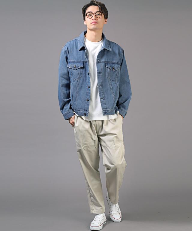 送料無料・ユーズド加工デニムジャケット・ジージャン・ライトアウター・オーバーサイズ・ルーズ・ユニセックス・お洒落・カジュアル 5