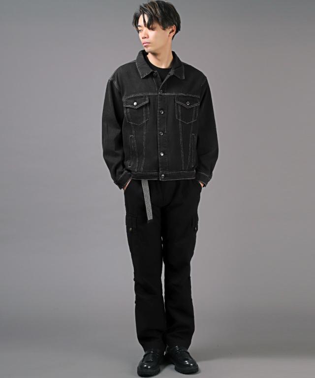 送料無料・ユーズド加工デニムジャケット・ジージャン・ライトアウター・オーバーサイズ・ルーズ・ユニセックス・お洒落・カジュアル 7