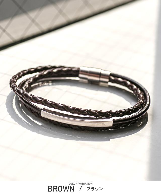 編み込みレザーブレスレット・合皮・合成皮革・PUレザー・ユニセックス・サーフ系・カジュアル・ギフト・プレゼント 7