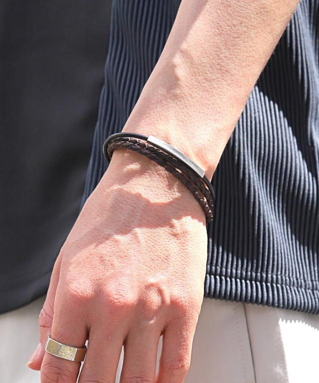 編み込みレザーブレスレット・合皮・合成皮革・PUレザー・ユニセックス・サーフ系・カジュアル・ギフト・プレゼント 5