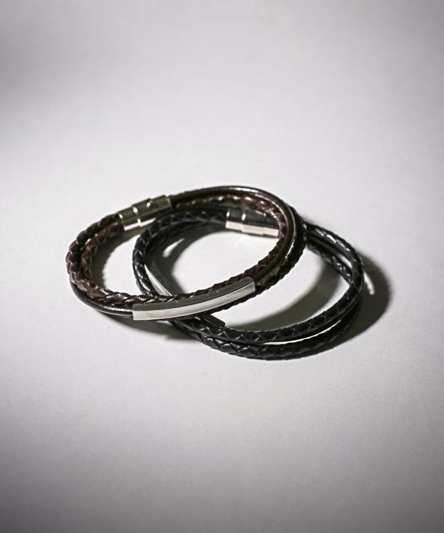 編み込みレザーブレスレット・合皮・合成皮革・PUレザー・ユニセックス・サーフ系・カジュアル・ギフト・プレゼント 3