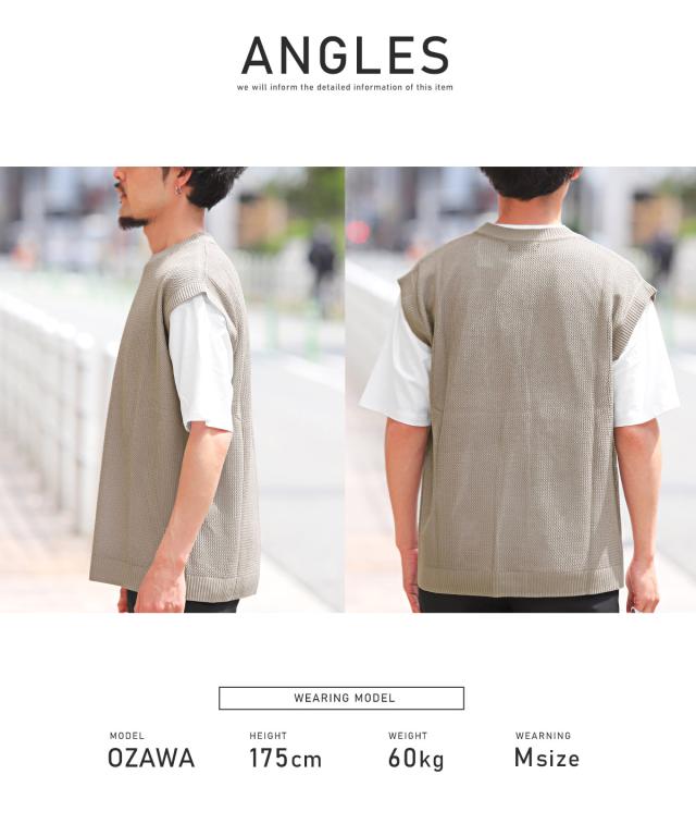 サマーニットベスト×半袖Tシャツセット・半袖Tシャツ・ベスト・2P・重ね着・ゆったり・ビッグシルエット・学生・スクール・通勤・学校・お洒落 11