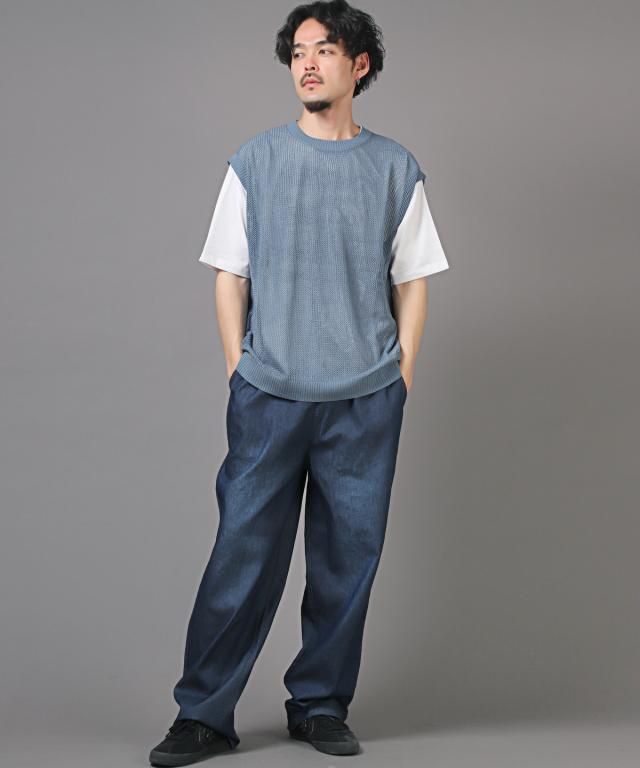 サマーニットベスト×半袖Tシャツセット・半袖Tシャツ・ベスト・2P・重ね着・ゆったり・ビッグシルエット・学生・スクール・通勤・学校・お洒落 10