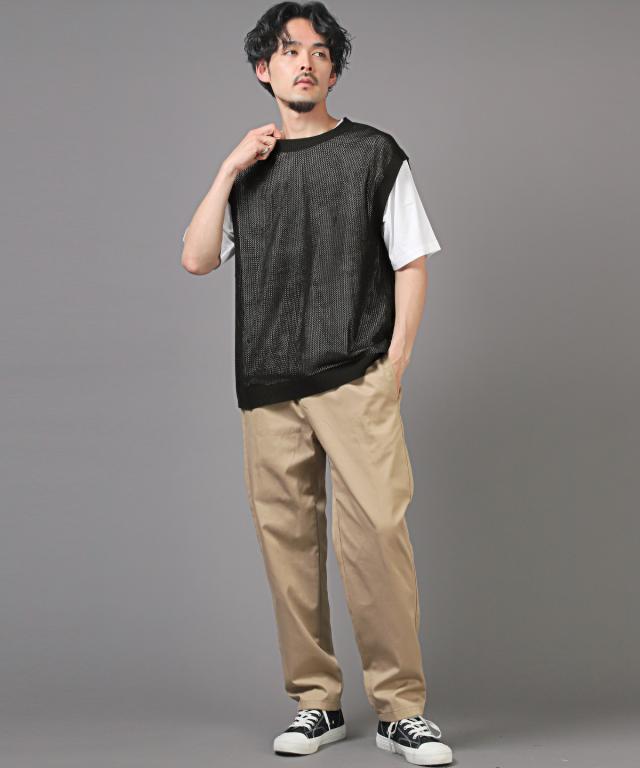 サマーニットベスト×半袖Tシャツセット・半袖Tシャツ・ベスト・2P・重ね着・ゆったり・ビッグシルエット・学生・スクール・通勤・学校・お洒落 8