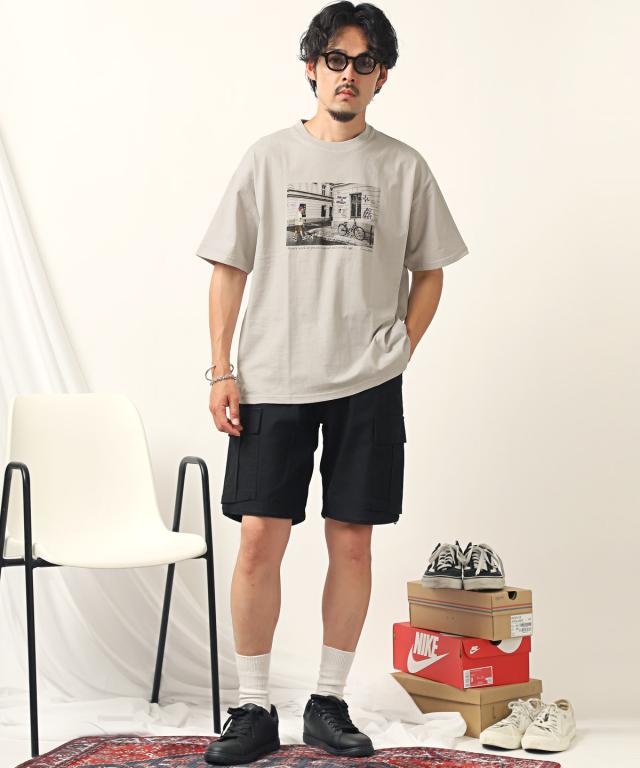 MOJASH(モジャッシュ)フォトプリント刺繍入り半袖Tシャツ・トップス・ユニセックス・コットン・韓国・カジュアル・ストリート 11