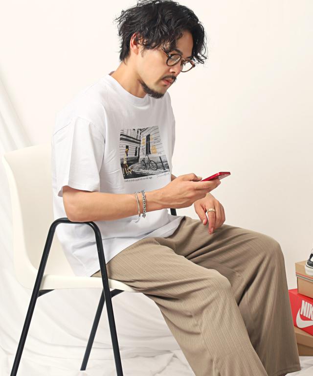 MOJASH(モジャッシュ)フォトプリント刺繍入り半袖Tシャツ・トップス・ユニセックス・コットン・韓国・カジュアル・ストリート 9