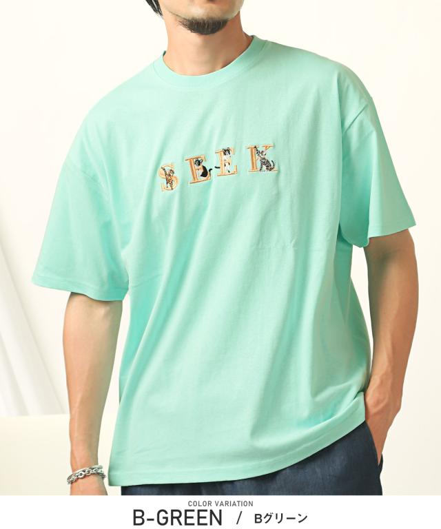 猫刺繍ロゴ半袖Tシャツ・ビッグTシャツ・ネコ・ユニセックス・ペア・オーバーサイズ・カジュアル・ストリート・モード・韓国 9