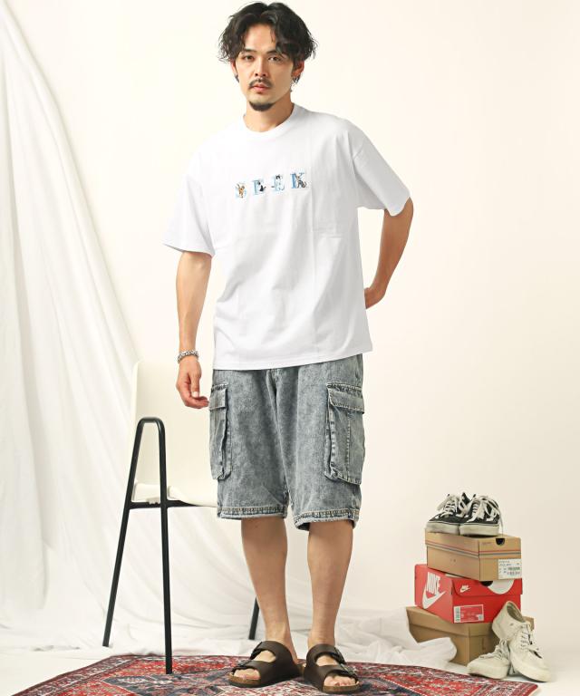 猫刺繍ロゴ半袖Tシャツ・ビッグTシャツ・ネコ・ユニセックス・ペア・オーバーサイズ・カジュアル・ストリート・モード・韓国 8