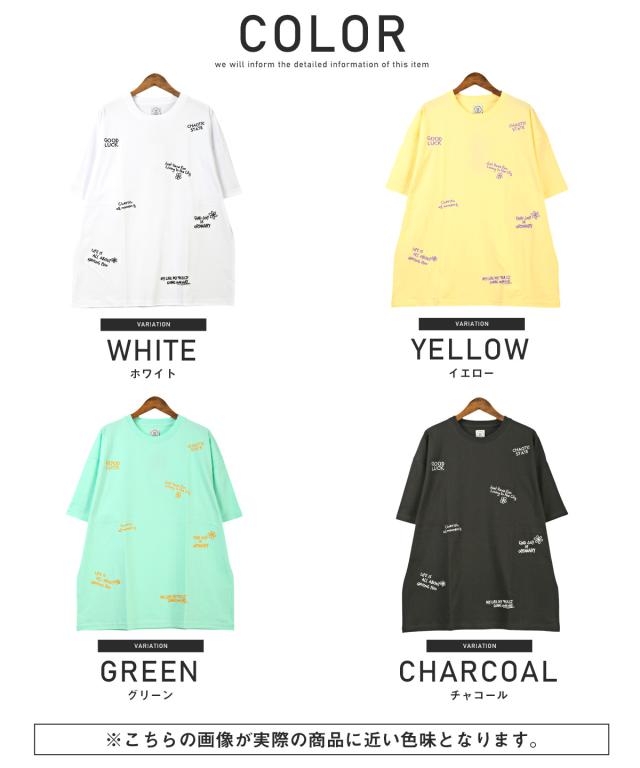 ロゴ刺繍入り半袖Tシャツ・メンズTシャツ・ビッグTシャツ・オーバーサイズ・トップス・クルーネック・ユニセックス・カジュアル・ストリート 18