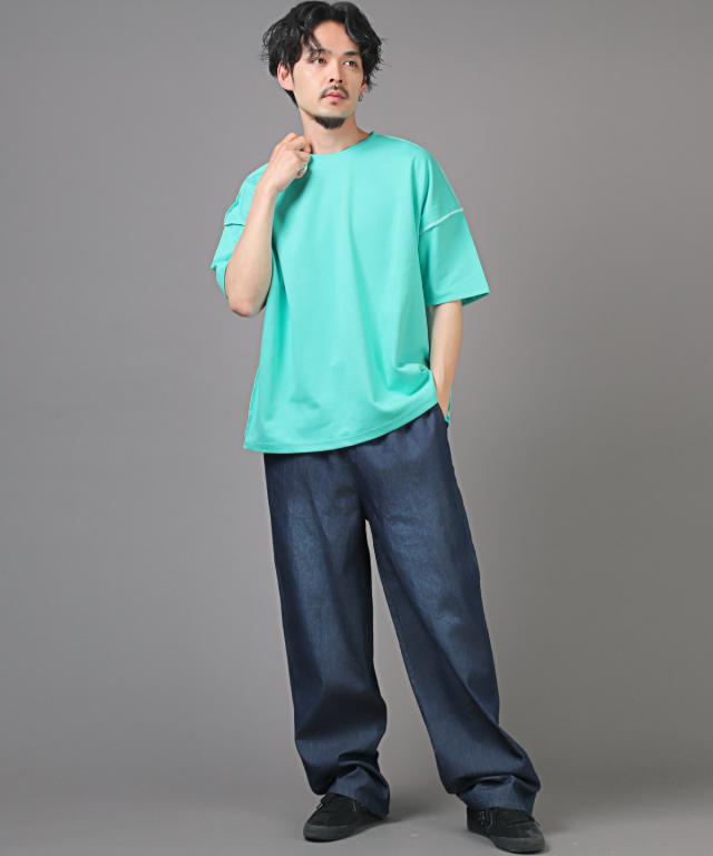 無地ステッチ半袖Tシャツ・半袖Tシャツ・メンズTシャツ・ビッグTシャツ・ユニセックス・アウトステッチ・オーバーサイズ・シンプル・推し活 8