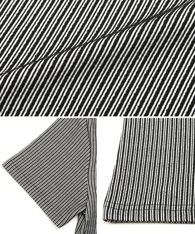 送料無料・ふくれストライプイタリアンカラー半袖ポロシャツ・POLO・半袖・トップス・ゴルフ・大人・上品・キレイめ・ビター系・BITTER・父の日 13