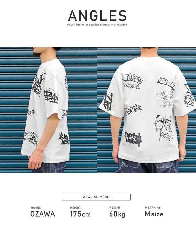 総柄タギング半袖Tシャツ・メンズTシャツ・オーバーサイズ・ストリート・カジュアル・スケーター・ユニセックス・おしゃれ 14