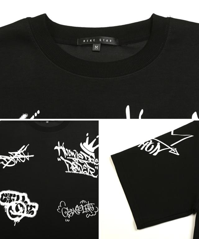 総柄タギング半袖Tシャツ・メンズTシャツ・オーバーサイズ・ストリート・カジュアル・スケーター・ユニセックス・おしゃれ 15