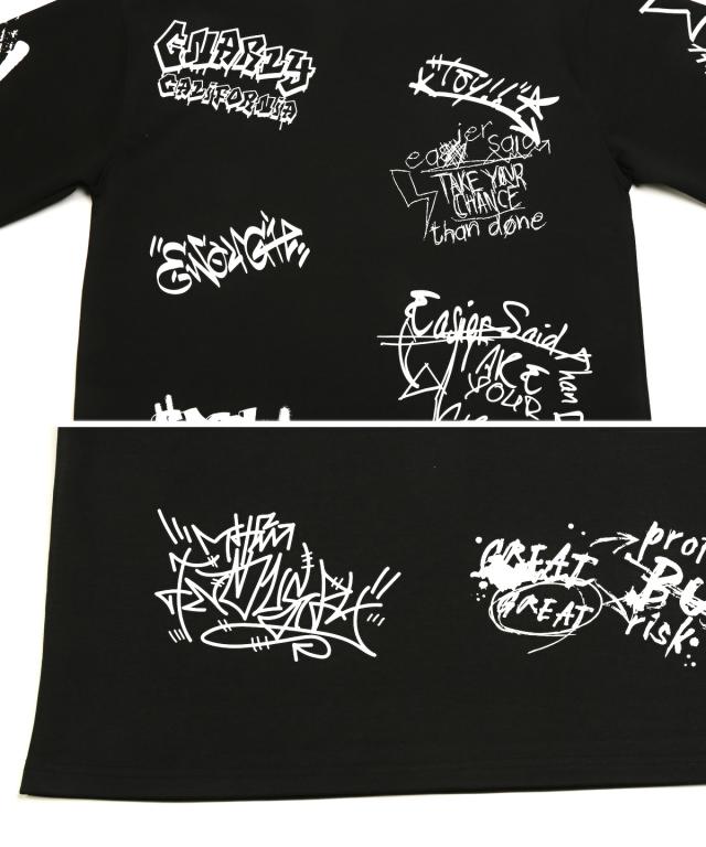 総柄タギング半袖Tシャツ・メンズTシャツ・オーバーサイズ・ストリート・カジュアル・スケーター・ユニセックス・おしゃれ 16