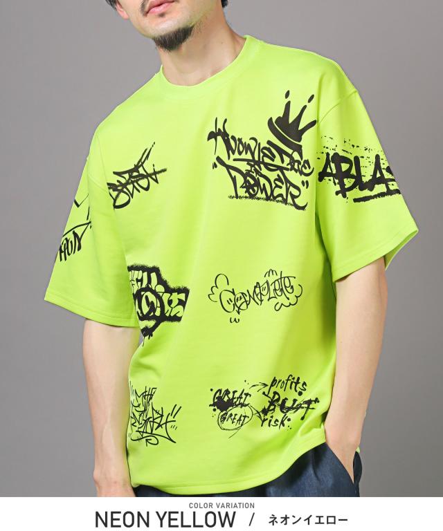 総柄タギング半袖Tシャツ・メンズTシャツ・オーバーサイズ・ストリート・カジュアル・スケーター・ユニセックス・おしゃれ 11