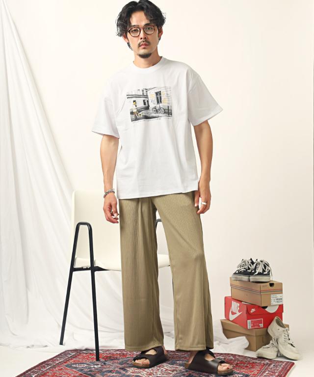 プリーツワイドイージーパンツ・スラックス・ボトムス・イージー・ユニセックス・シンプル・部屋着・ルームウェア・上品・きれいめ・韓国 10