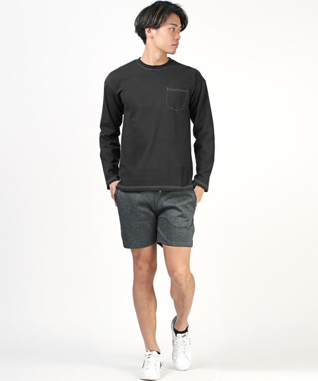 無地胸ポケットロンT・オーバーサイズ・BIG・ユニセックス・長袖Tシャツ・カットソー・コットン・綿・シンプル・カジュアル・アメカジ 8