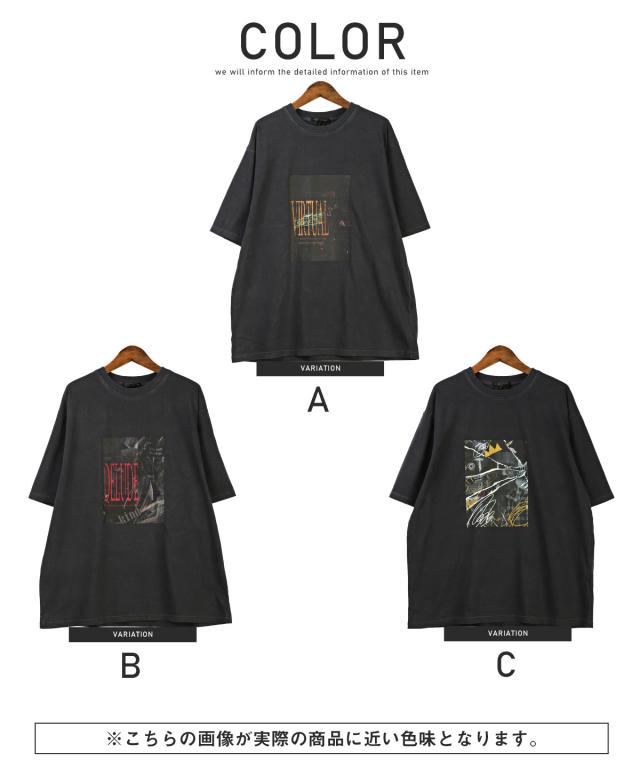 グラフィックフォトプリント半袖Tシャツ・メンズTシャツ・ビッグT・トップス・ロックT・オーバーサイズ・ユニセックス・ストリート・韓国 17