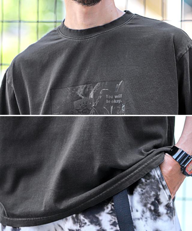 グラフィックフォトプリント半袖Tシャツ・メンズTシャツ・ビッグT・トップス・ロックT・オーバーサイズ・ユニセックス・ストリート・韓国 6
