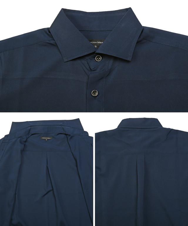 送料無料・Garson Wave(ギャルソンウェーブ)接触冷感7分袖日本製シャツ・七分袖・国産・涼しい・クール・きれいめ・上品・シンプル 10