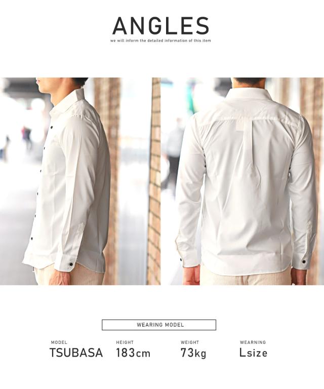 送料無料・Garson・Wave(ギャルソンウェーブ)接触冷感長袖日本製シャツ・長袖シャツ・Yシャツ・トップス・涼しい・クールビズ・シンプル・おしゃれ 9