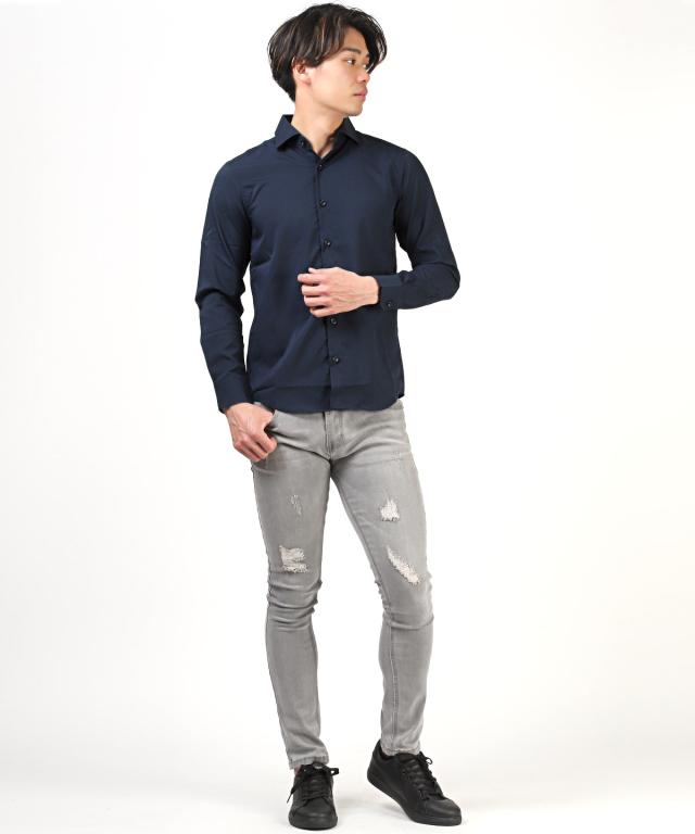 送料無料・Garson・Wave(ギャルソンウェーブ)接触冷感長袖日本製シャツ・長袖シャツ・Yシャツ・トップス・涼しい・クールビズ・シンプル・おしゃれ 8