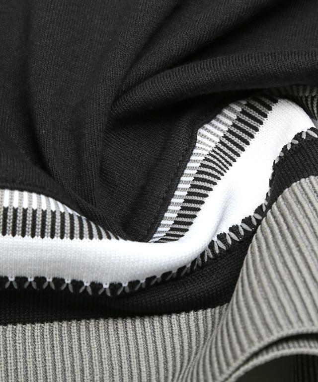 天竺裾ジャガードリブ半袖Tシャツ・メンズTシャツ・半袖トップス・半袖カットソー・夏トップス・ビッグシルエット・ゆるカジ・カジュアル・ユニセックス 11