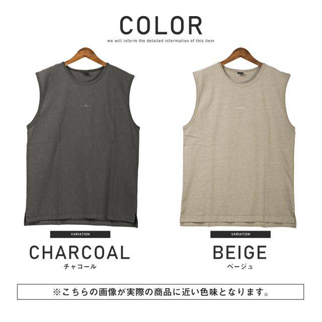 ピグメント天竺刺繍入りノースリーブTシャツ・シンプル・おしゃれ・スポーツ・ジム・トレーニング・サーフ系・カジュアル・部屋着 12